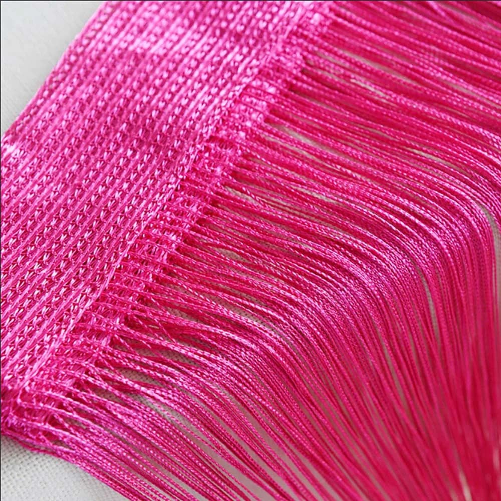 String Curtain Panel With Tassel Fringe