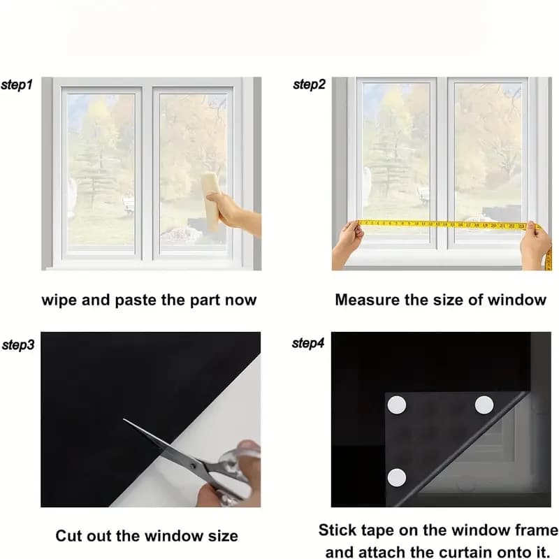 Blackout Window Film Self-Adhesive