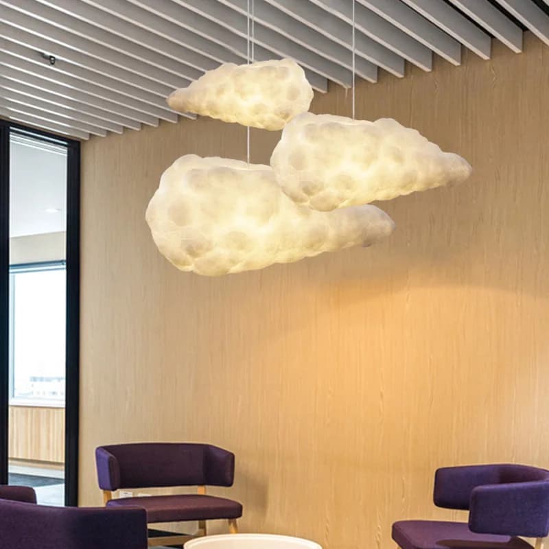 Kids' Room New Design Pendant Lamp - 11 Style Options Simulation Cloud Silk Cotton LED for Living Restaurant Indoor Decor