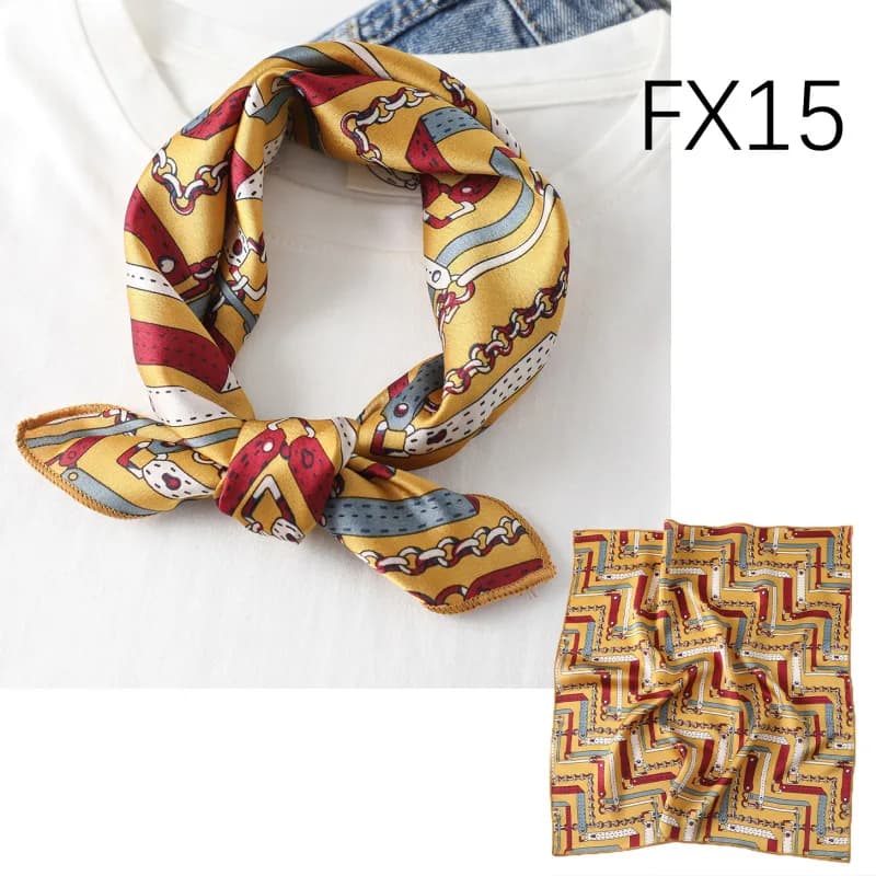 Women's Square Silk Retro Head Scarf