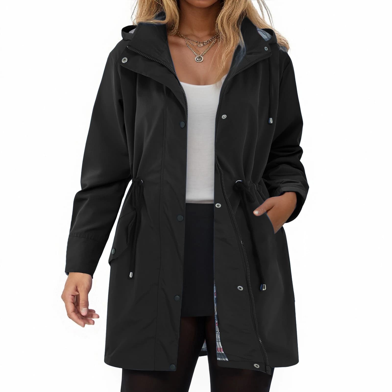 Women's Lightweight Hooded Rain Jacket