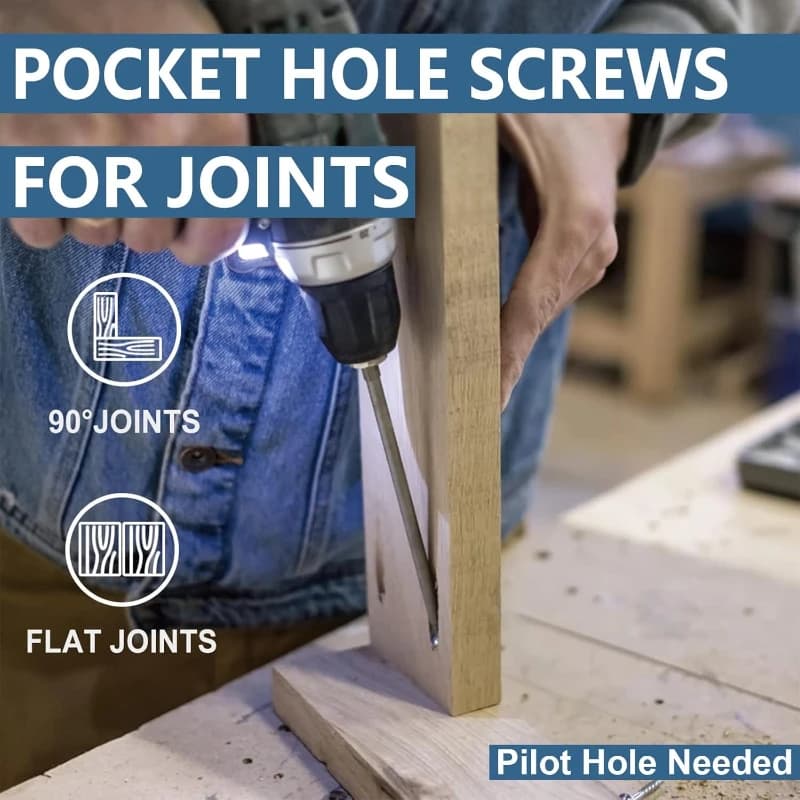 Pocket Hole Screws Assortment Kit 390-Piece