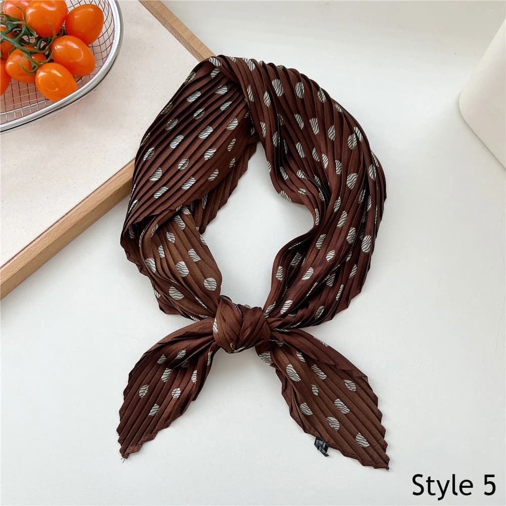 Fold Square Scarf Women Spring Summer Fashion Bandanas Bag Hat Head Hair Shawl Wraps Elegant Lightweight Luxury Hair Accessories