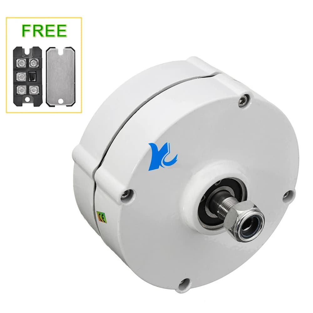 400W 500W 600W Home Use Permanent Magnet Generator With Free Rectifier Converter 12V 24V 48V Small Dynamo Direct Shaft With base