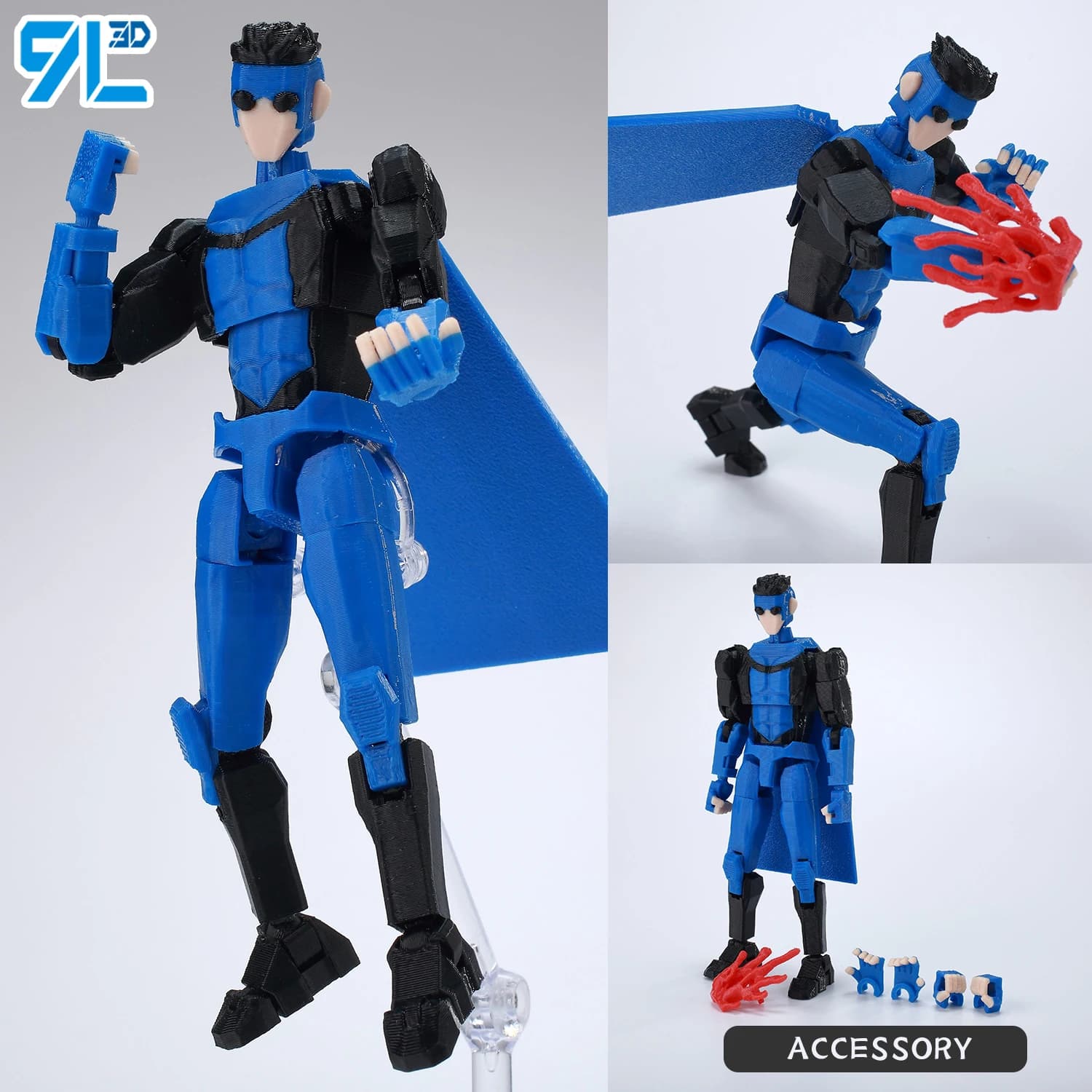 Nova T Posable Action Figure with Interchangeable Parts