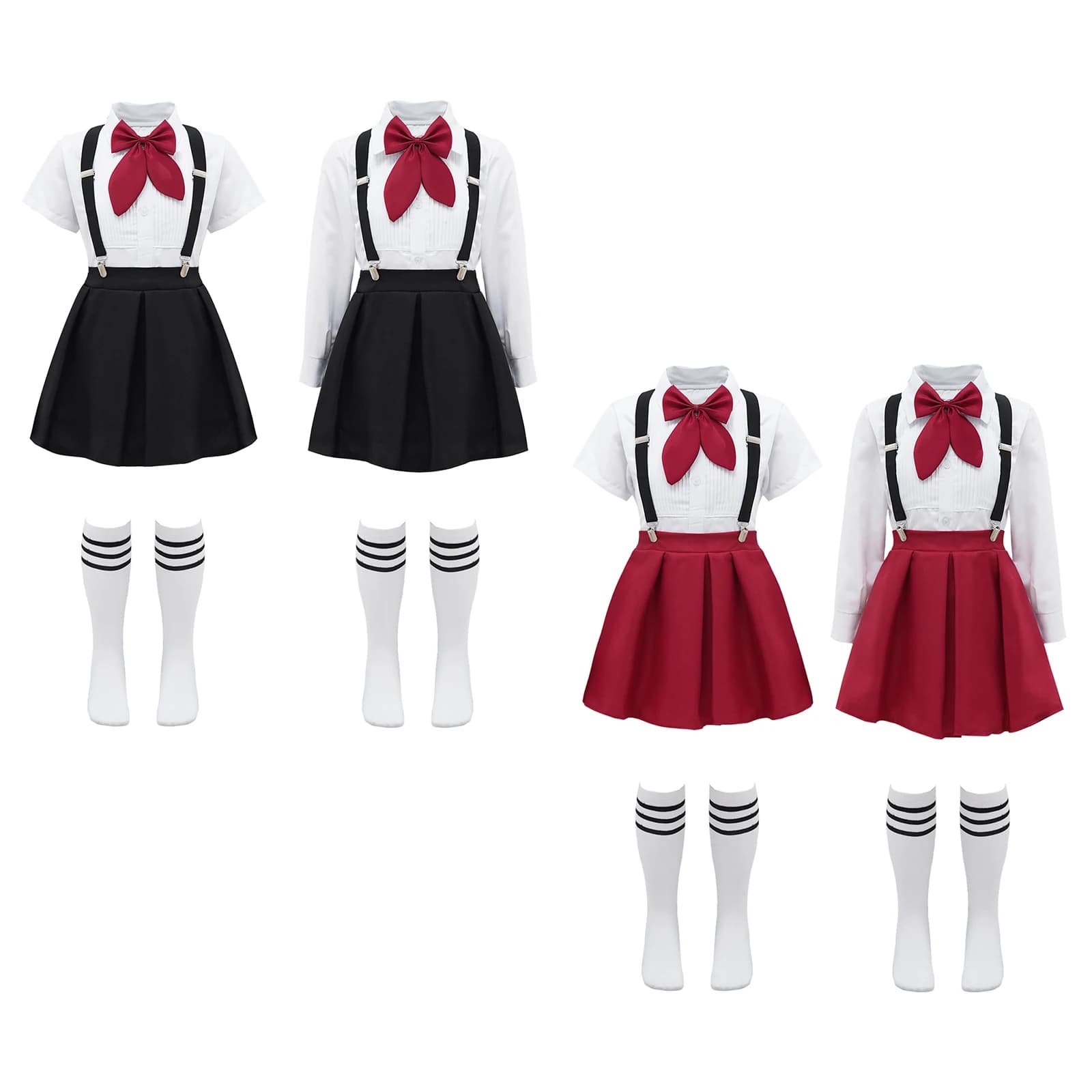 Girls Choir Performance Uniform with Bow Tie