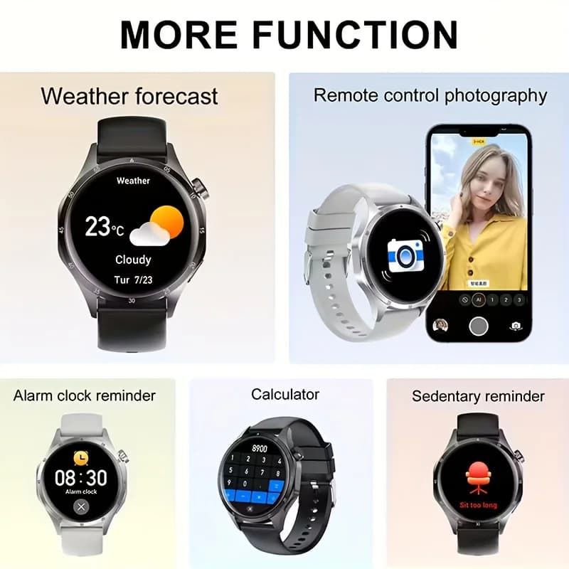 Smart Watch, 1.5-inch Touch Screen, Stylish Dot Strap, Sports Tracking, with Call Reminder/Message Reminder/Alarm Reminder