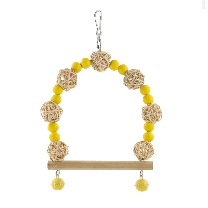 Wooden Bird Swing Perch