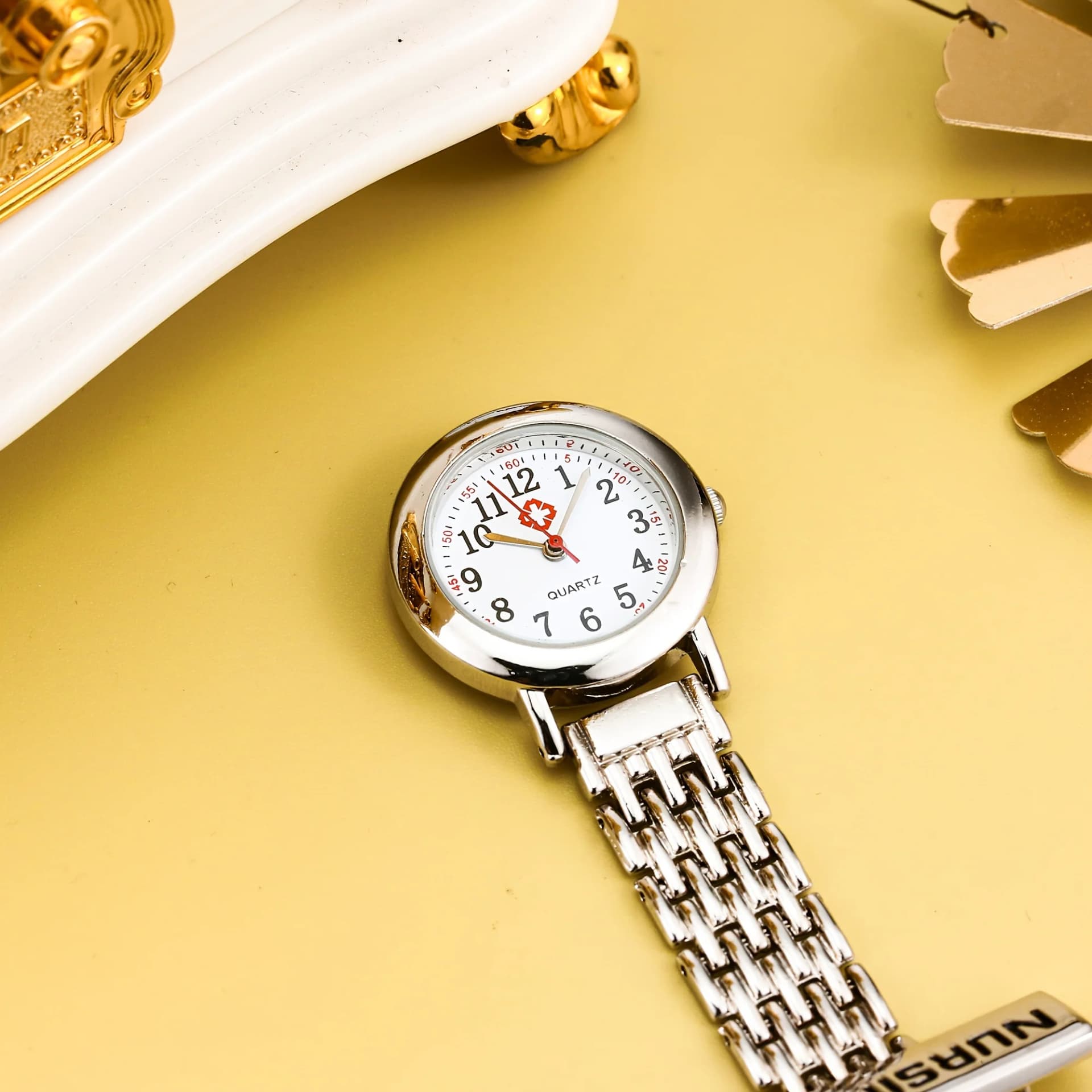 Nursing Pocket Watch with Table Clip