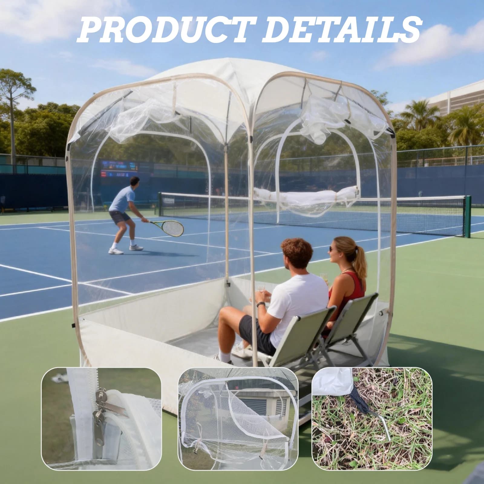 1 Pack Transparent Pet Playpen, Pop Up Clear Pet Tent, Portable Foldable Shelter for Cats Dogs Garden