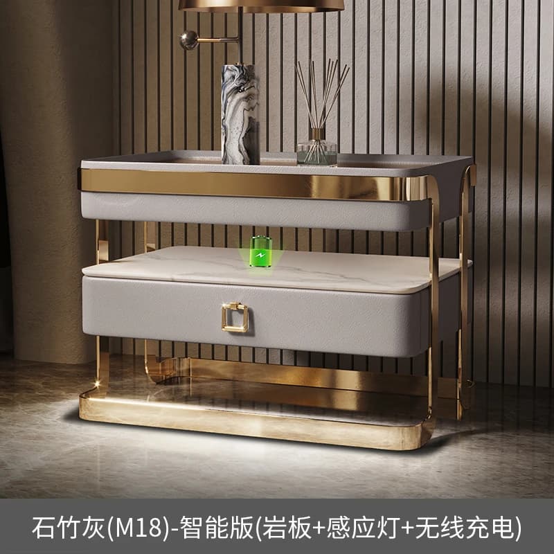 Aesthetic Simple Nightstand Modern Bedside Nordic Storage Nightstand Floor Luxury Mesita De Noche Dormitorio Home Furniture