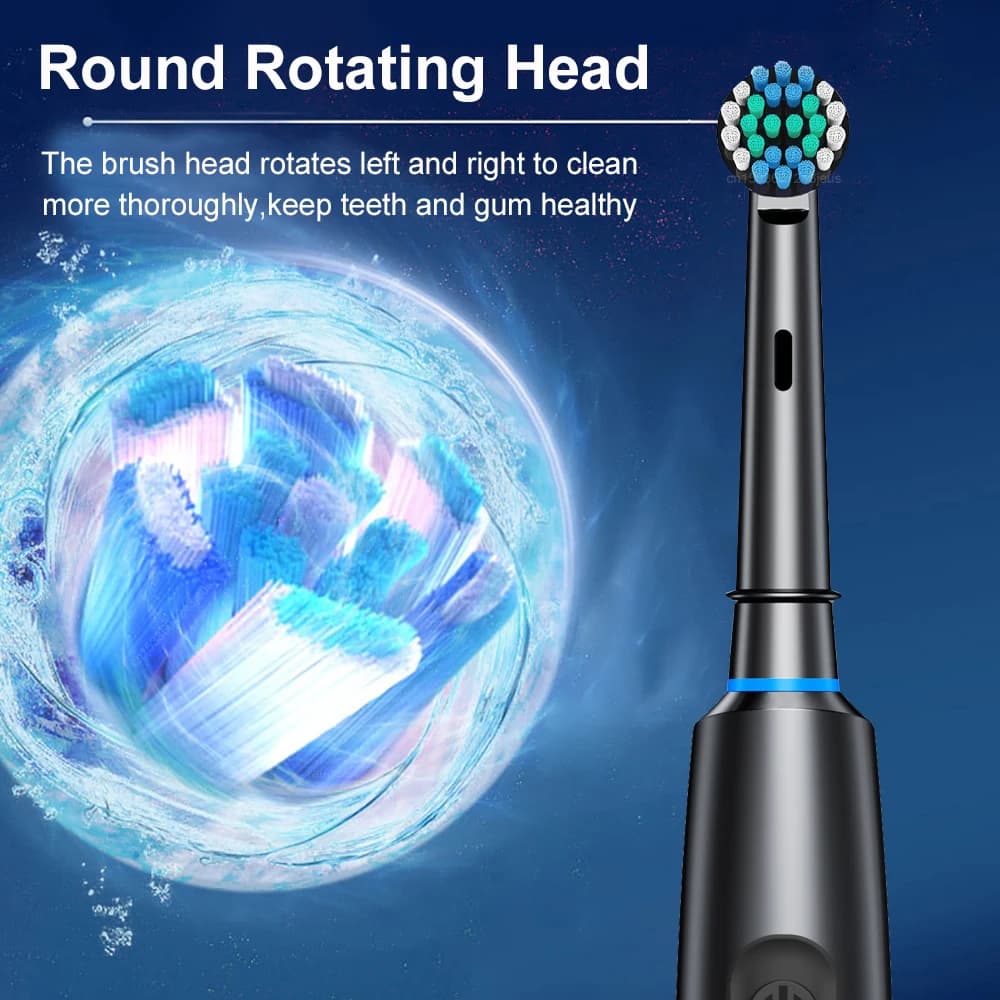 Electric Rotary Toothbrush With Eight Brush Heads