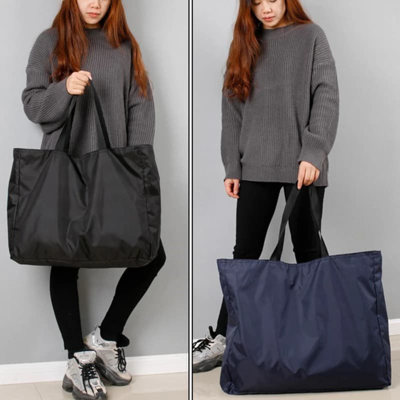 Large Capacity Reusable Tote with Zipper