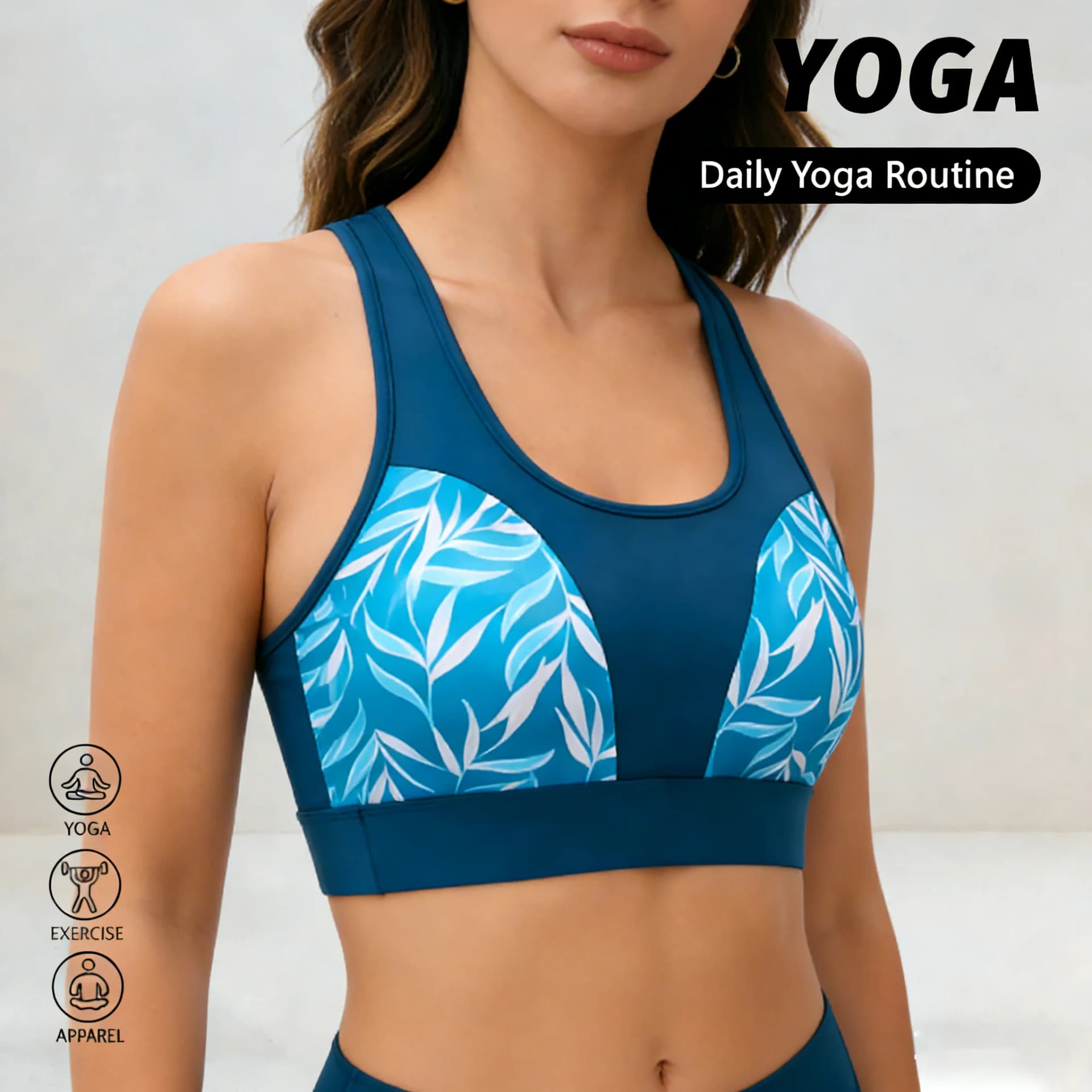 Women's High-Support Sports Bra Yoga Top