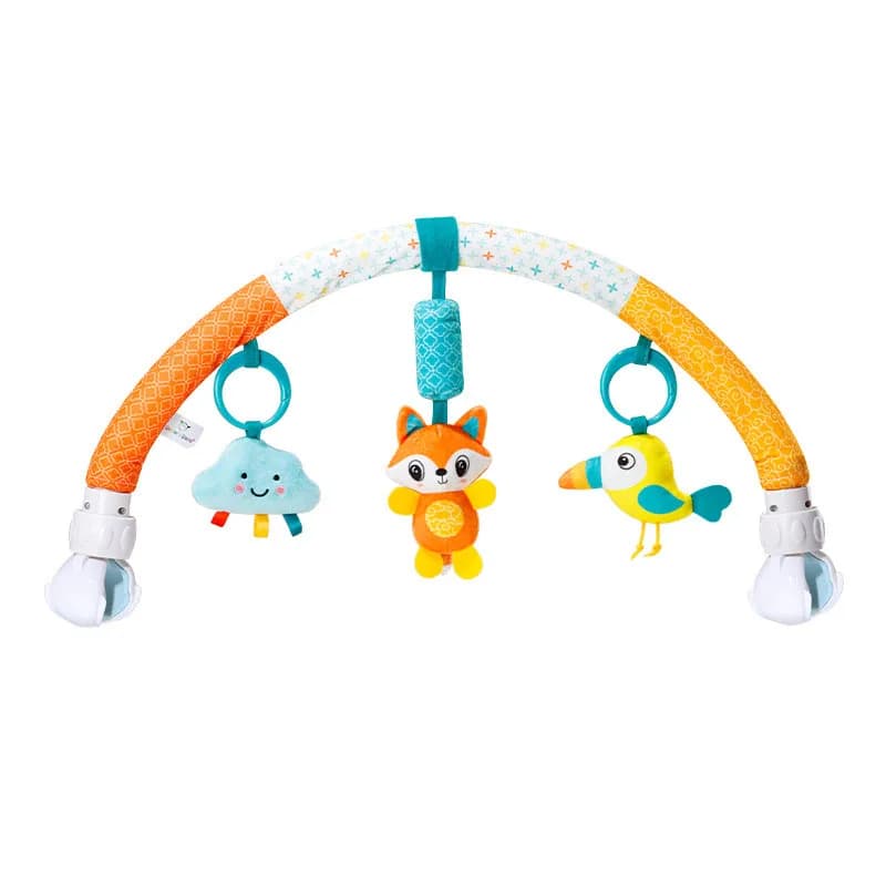 Infant Baby Stroller Arch Toy Play Bell Fun Newborns Sensory Activity Adjustable for Bouncers and Car Safe Seat Bed Hanging Toys