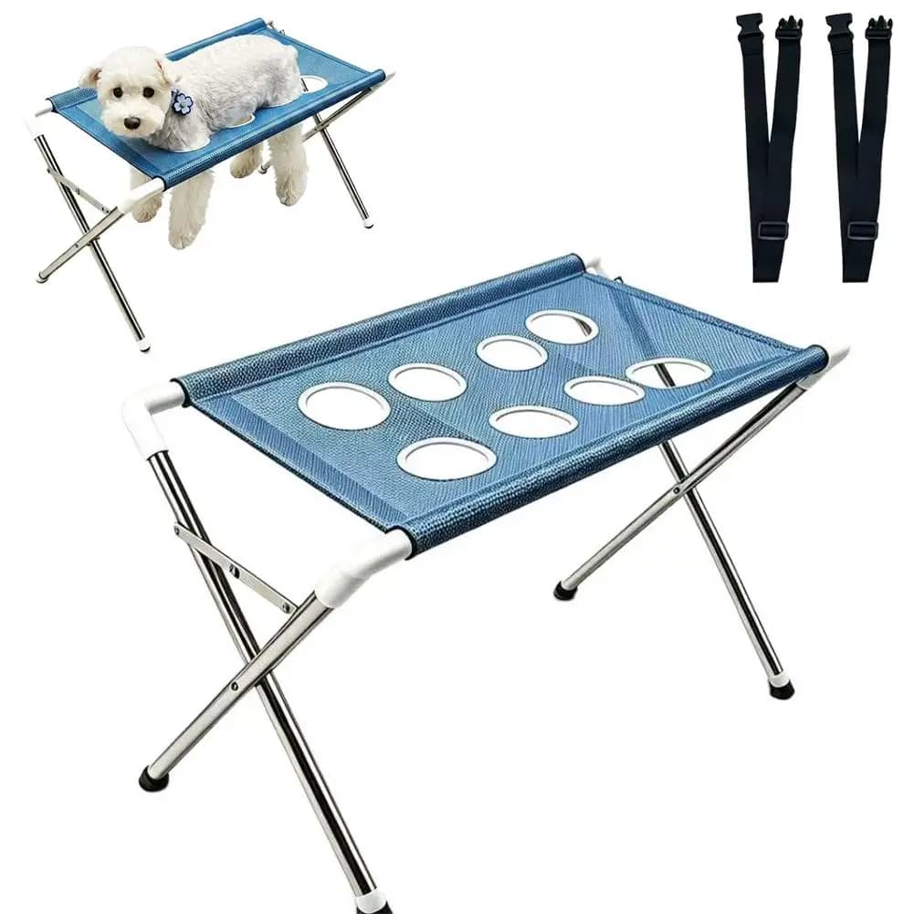 Portable Pet Grooming Stand with Mesh Deck