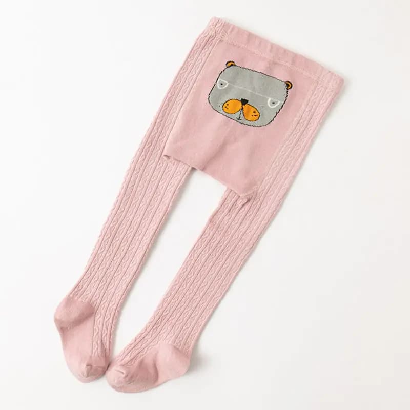 Baby Cotton Tights with Animal Patterns