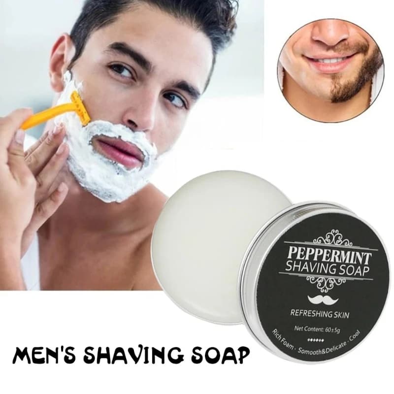 Moisturizing Peppermint Shaving Cream Soap