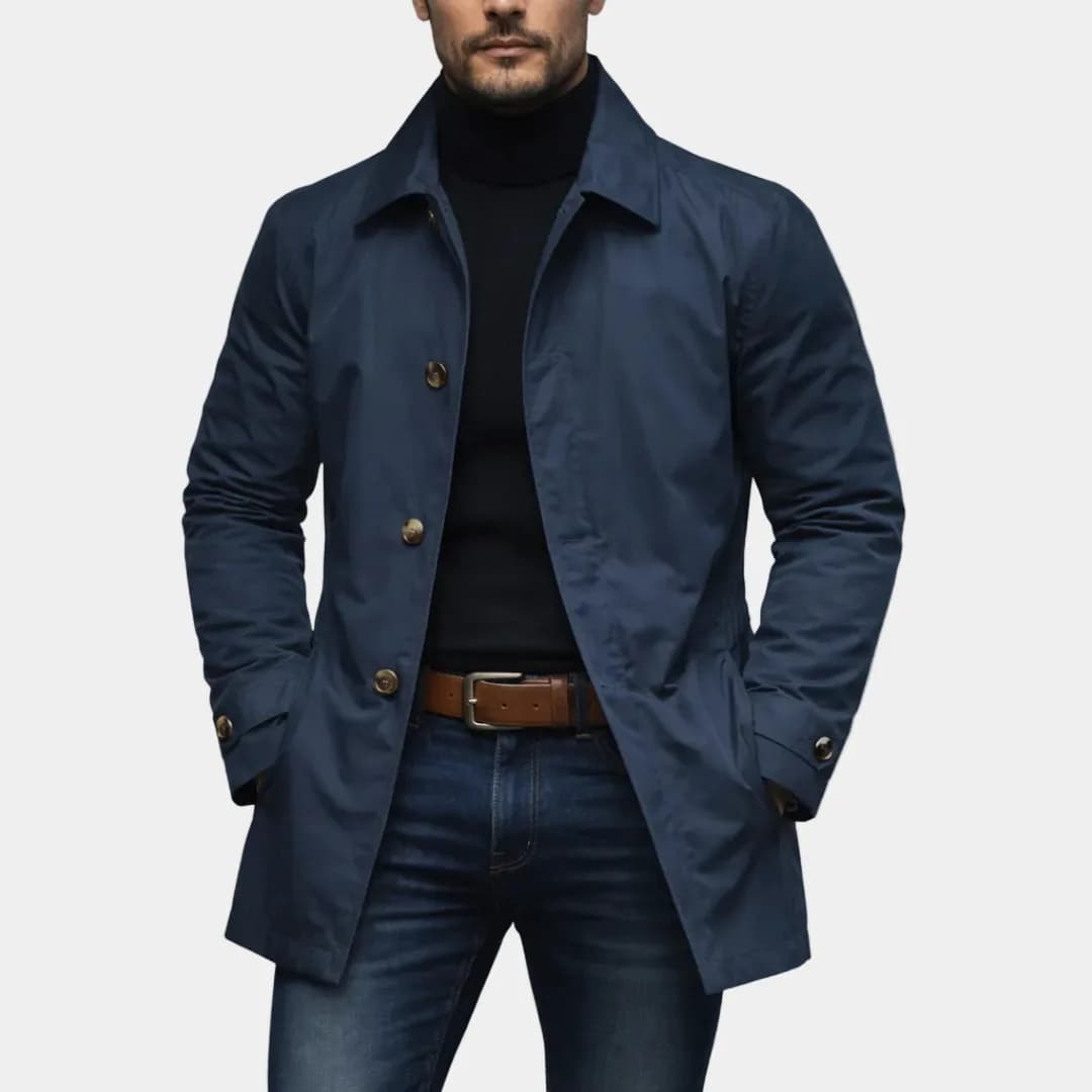 Men's Waterproof Retro Trench Cardigan
