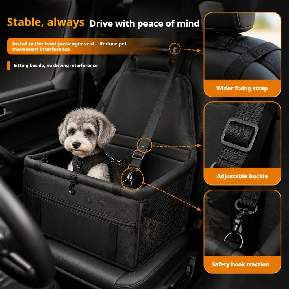 Foldable Car Dog Bed for Front Passenger Seat
