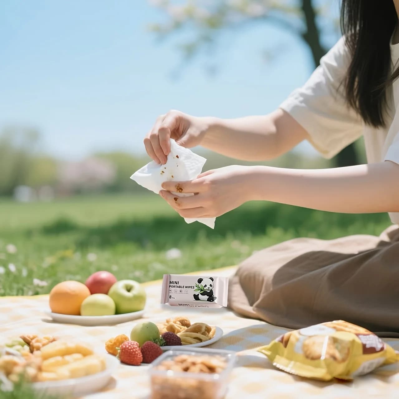 Portable Alcohol-Free Wet Wipes Multi-Purpose