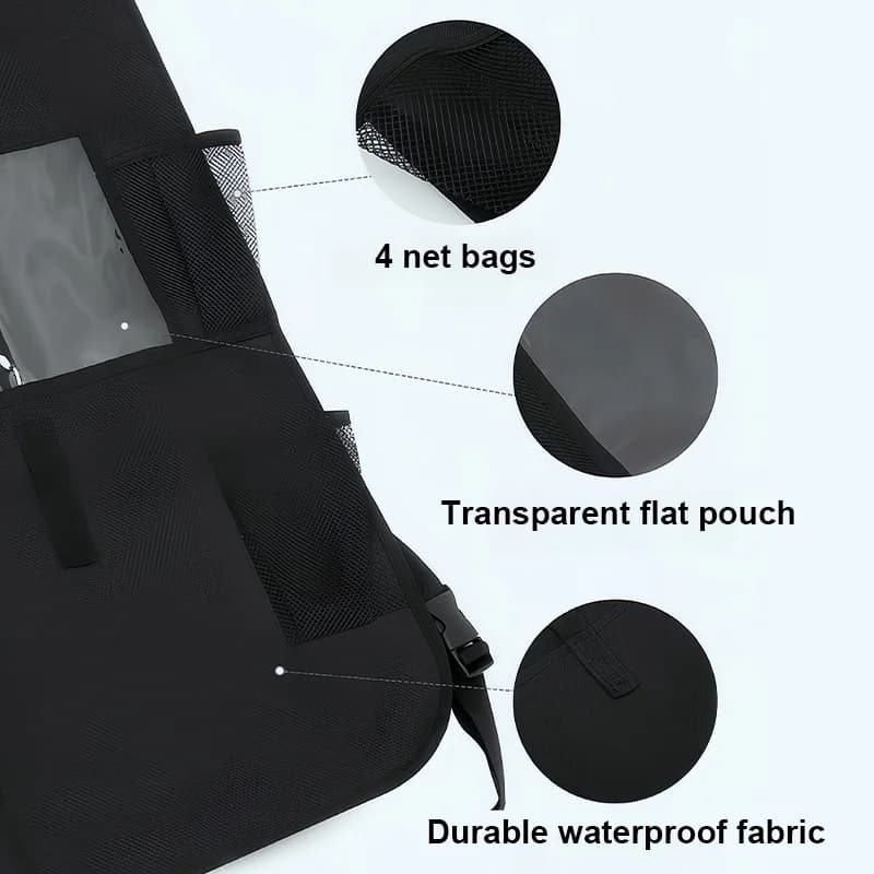 Car Seat Back Organizer with Multi-Compartment Storage