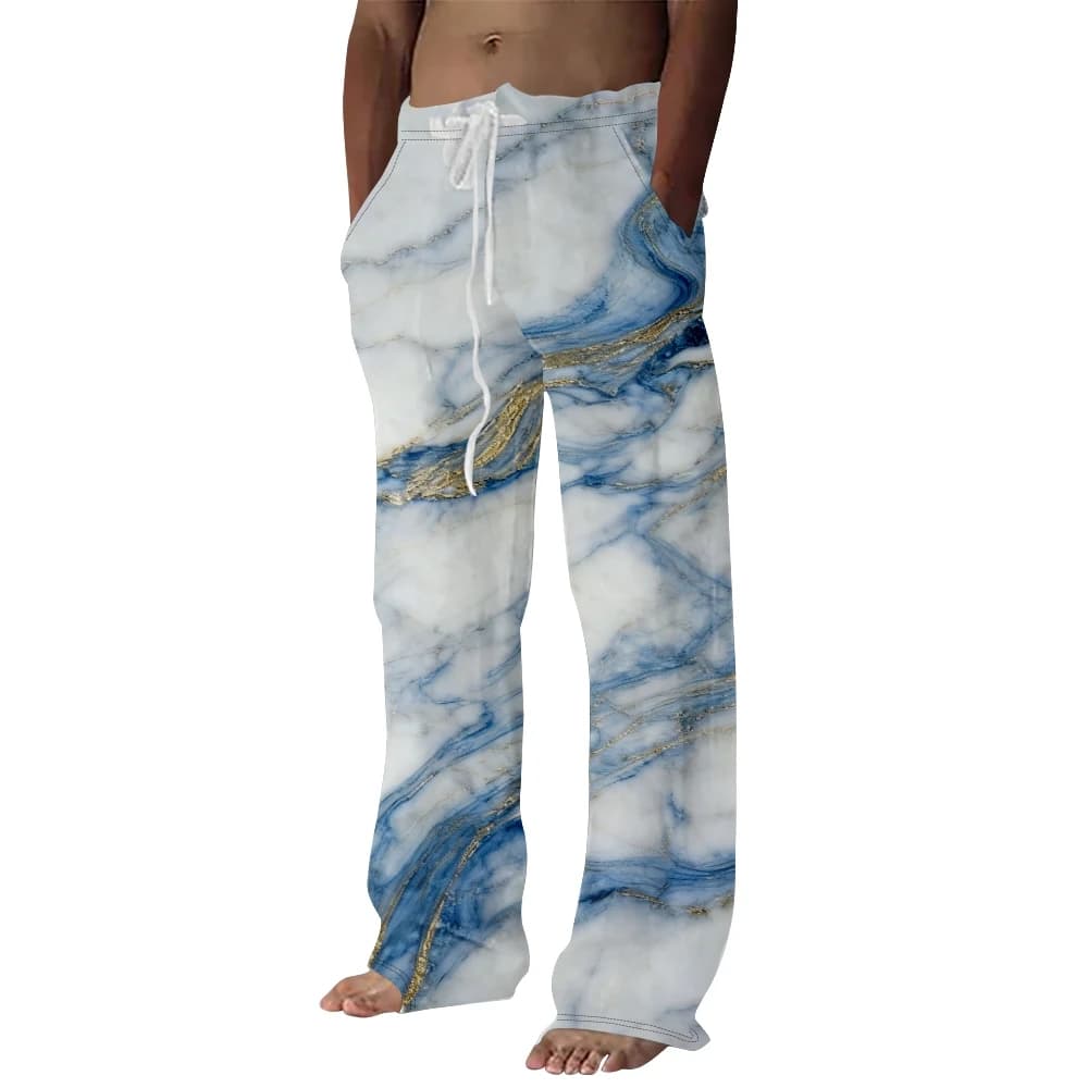 Men's Tie-Dye Wide Leg Lounge Pants