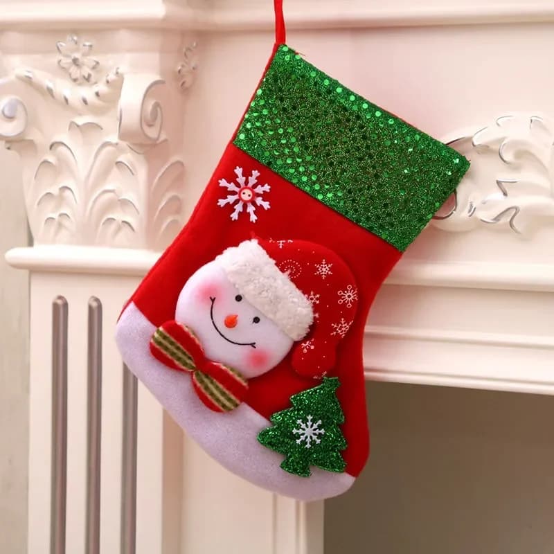 Santa Claus Christmas Stockings Plush Toys 12-Pack