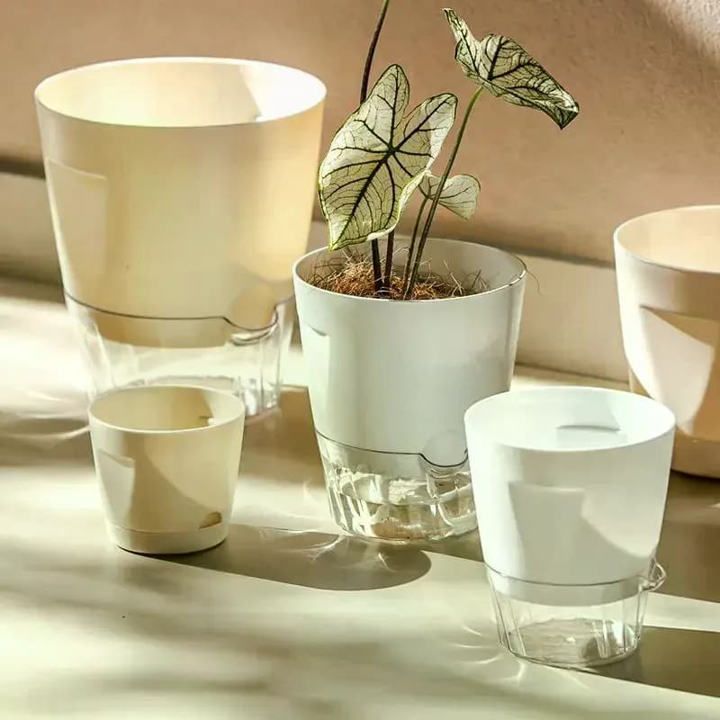 Self-Watering Plant Pot with Water Level Indicator