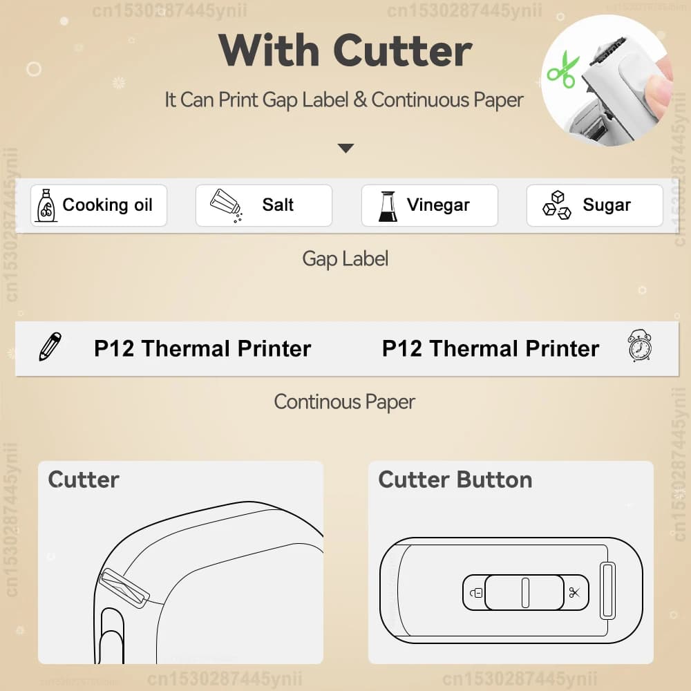 Portable Thermal Label Printer