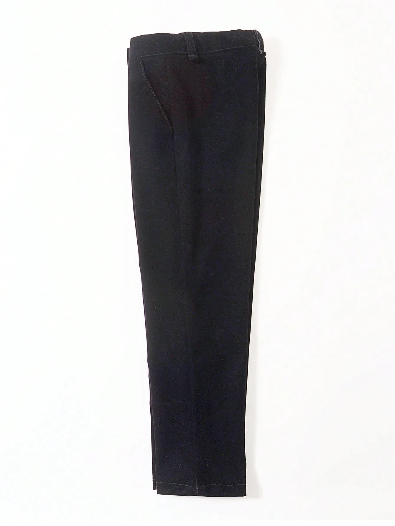 Boy Black Single Breasted School Uniform Pants
