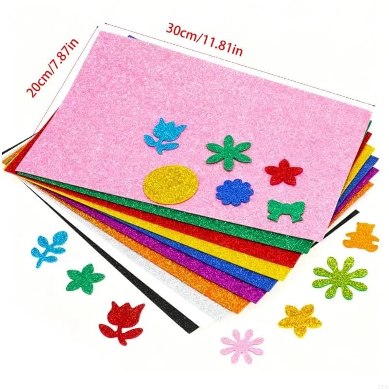 Glitter Foam Paper Sheets for Kids Crafts