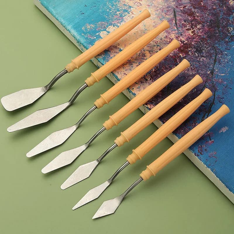 Oil Painting Knife Set, 7-Piece Stainless Steel