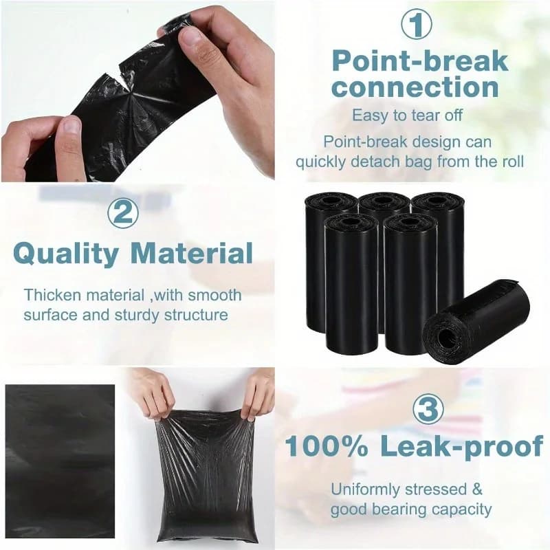 150 Count Dog Poop Bags + 1 bone Pet Waste Bags for Poop  Dispenser Doggie Poop Bags for Home Outdoor Puppy Walking and Travel,