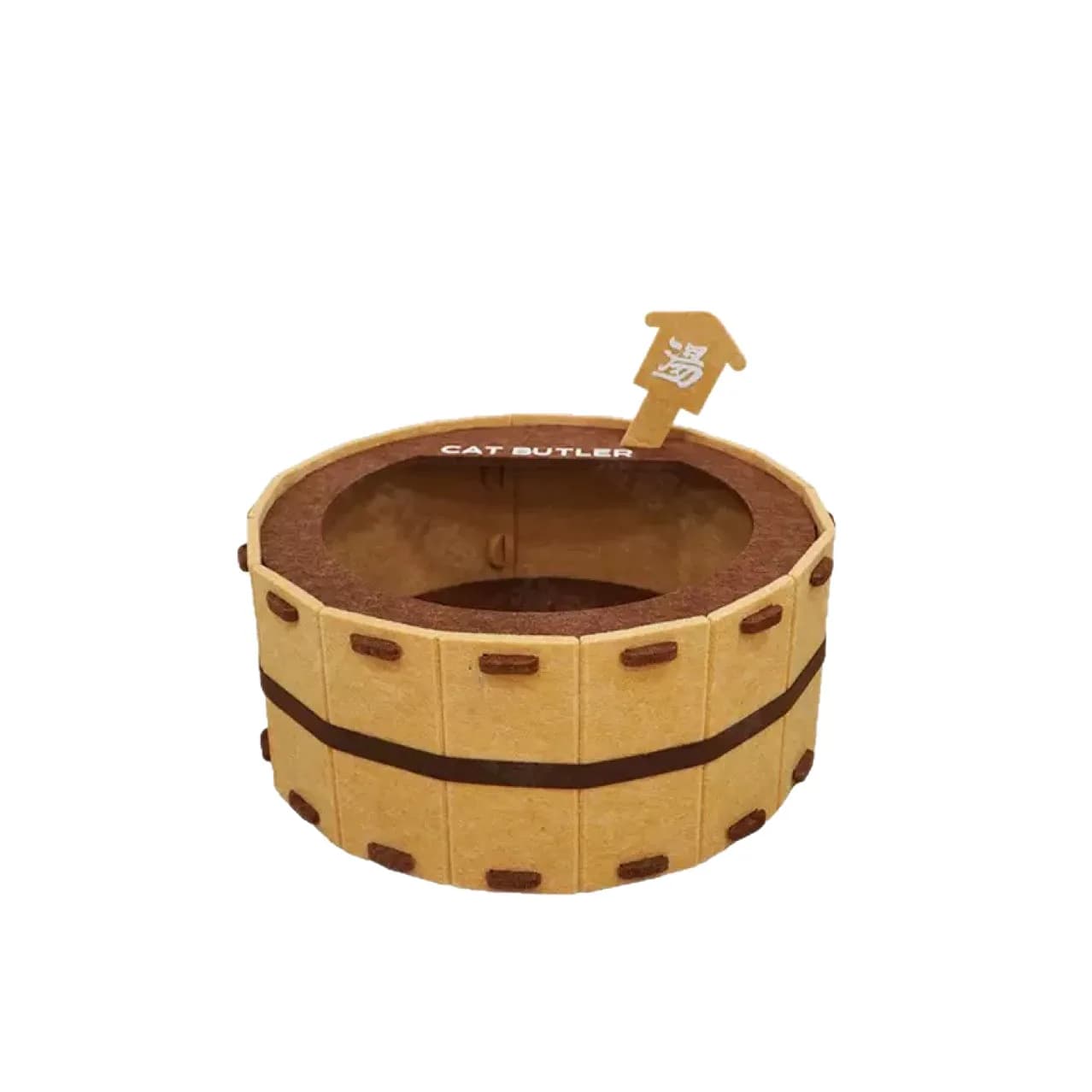 Bathtub Shape Cat Bed with Claw Scratcher
