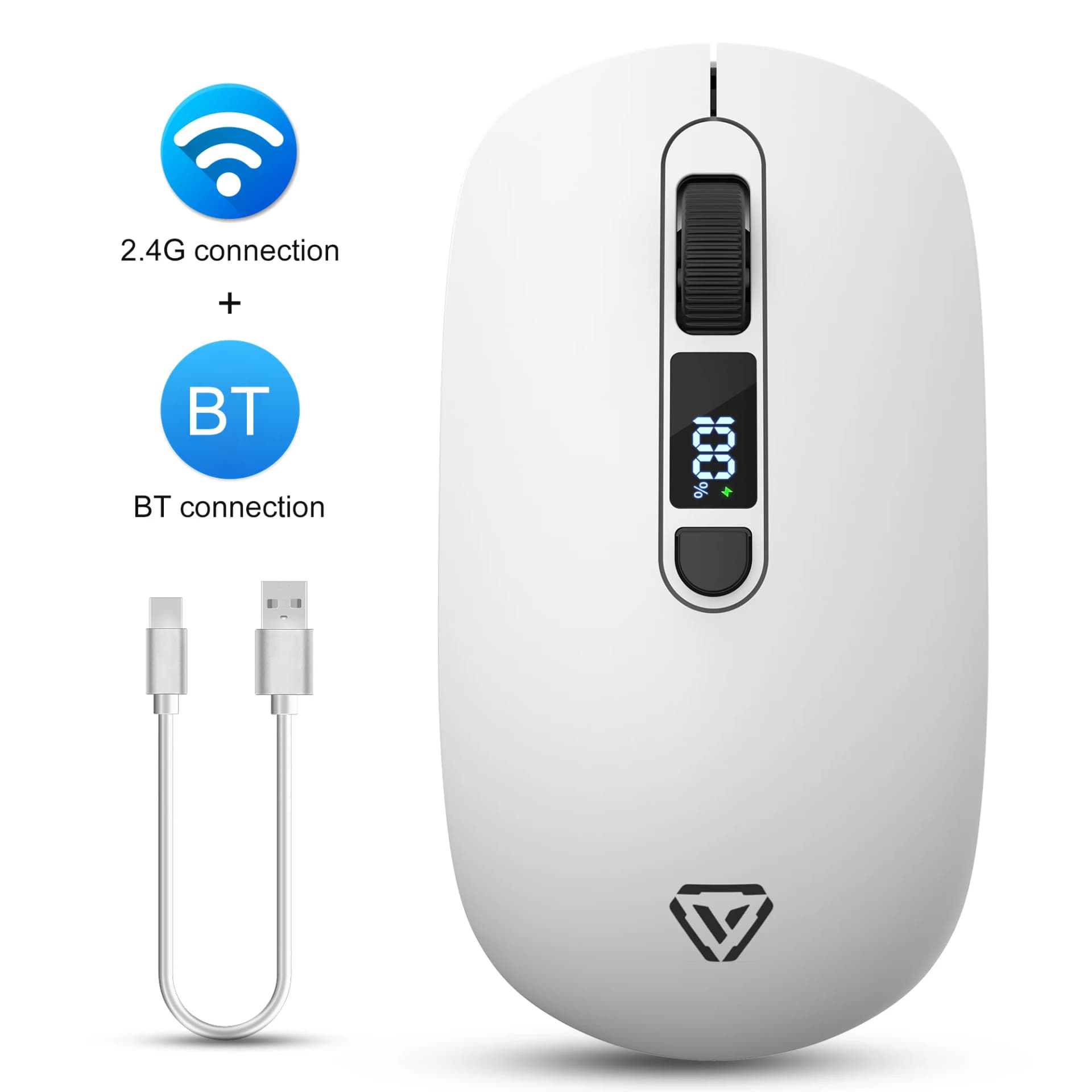 Wireless Silent Mouse with Dual Mode