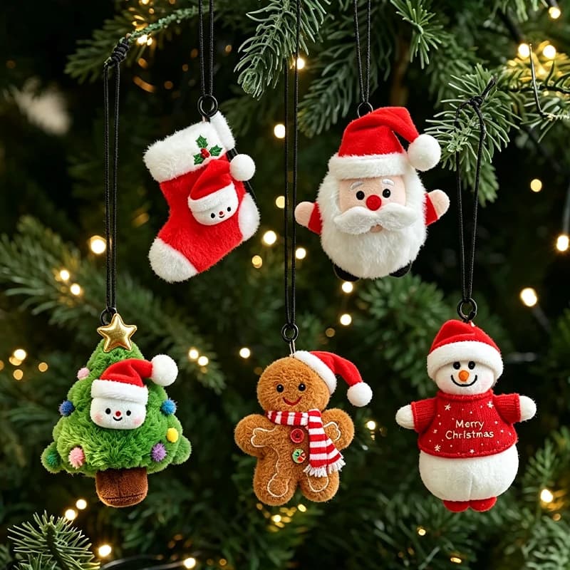 Plush Holiday Character Keychains