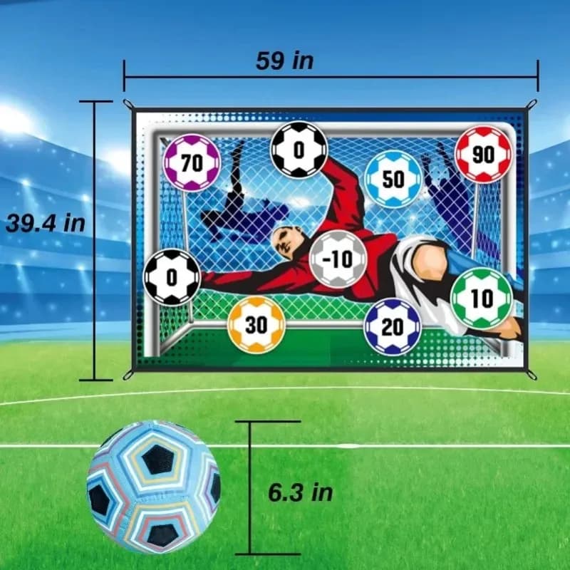 Soccer Game Mat Set With Sticky Ball