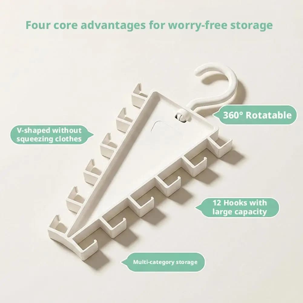 Multi-Slot Vertical Closet Organizer Hanger