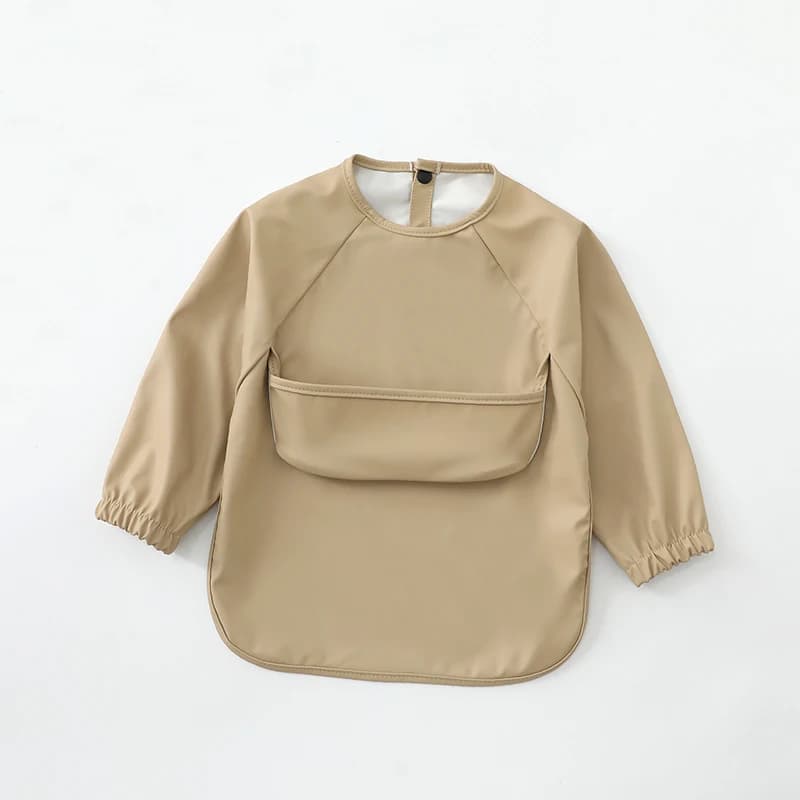 Baby Bibs Waterproof Art Smock with Long Sleeves Easy To Clean Children's Painting Apron Bib for Toddlers Girls Boys Baby Stuff