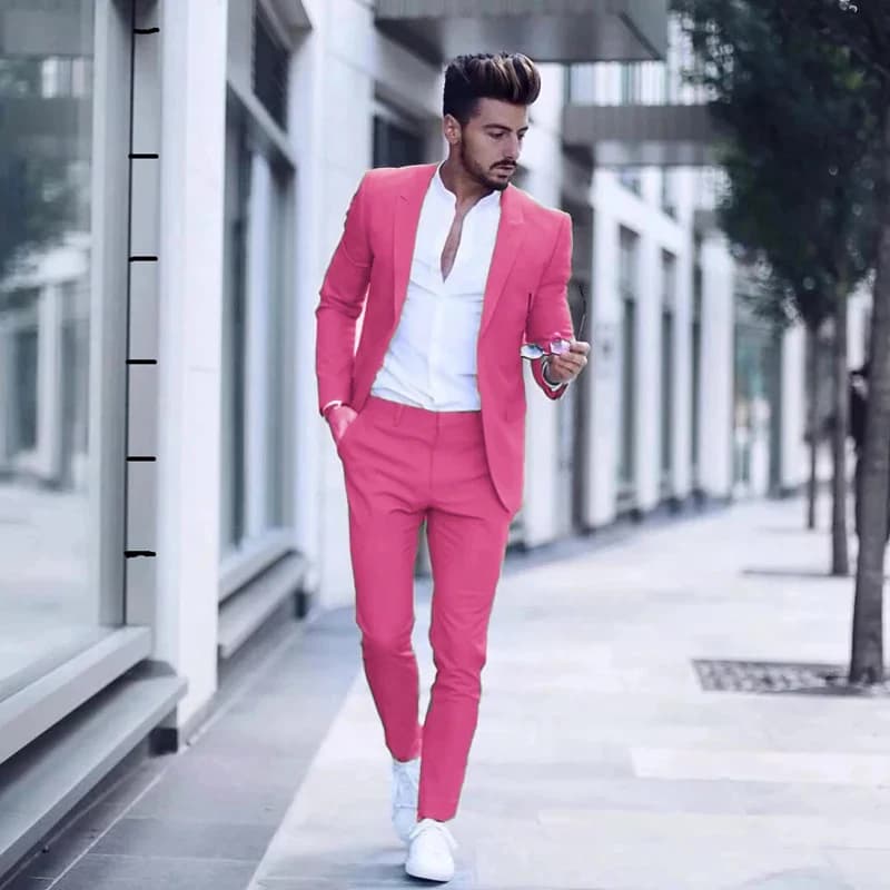 Casual Business Two Piece Slim Fit Suit