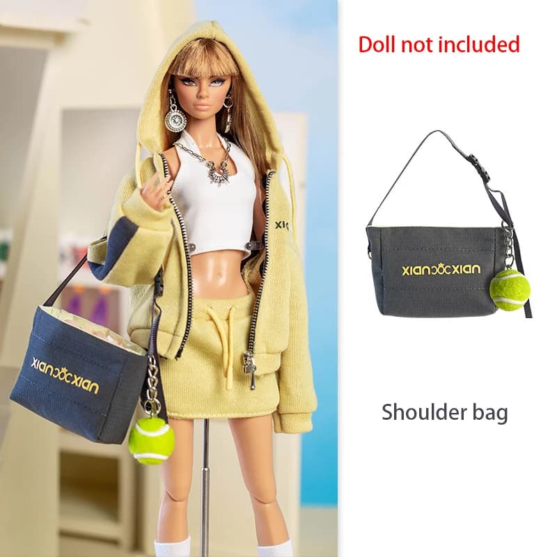 30cm Xianxian Supermodel Clothes Accessories APRES Series Sportswear Style Fashion Sweatshirt+Half Skirt+Trousers+Waistcoat Set