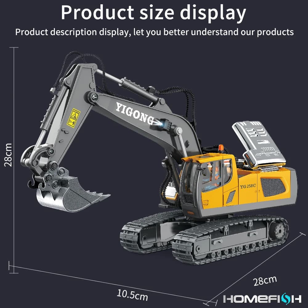 Remote Control Excavator Dump Truck Bulldozer Toy
