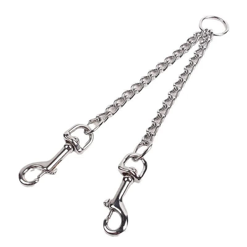 Double Dog Leash Coupler Stainless Steel