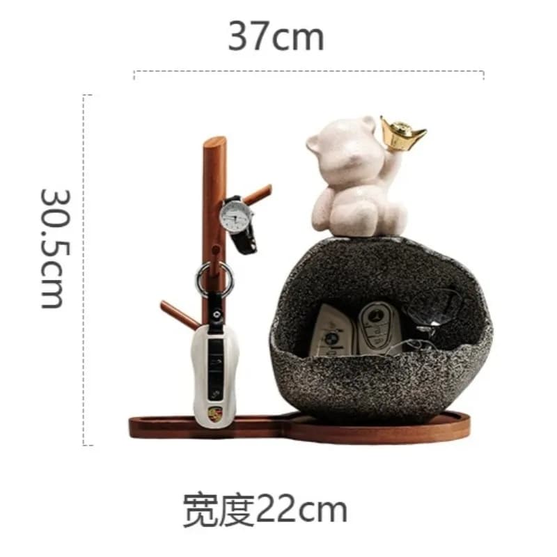 Kitchen Desk Storage Holder for Towel and Trinket Display