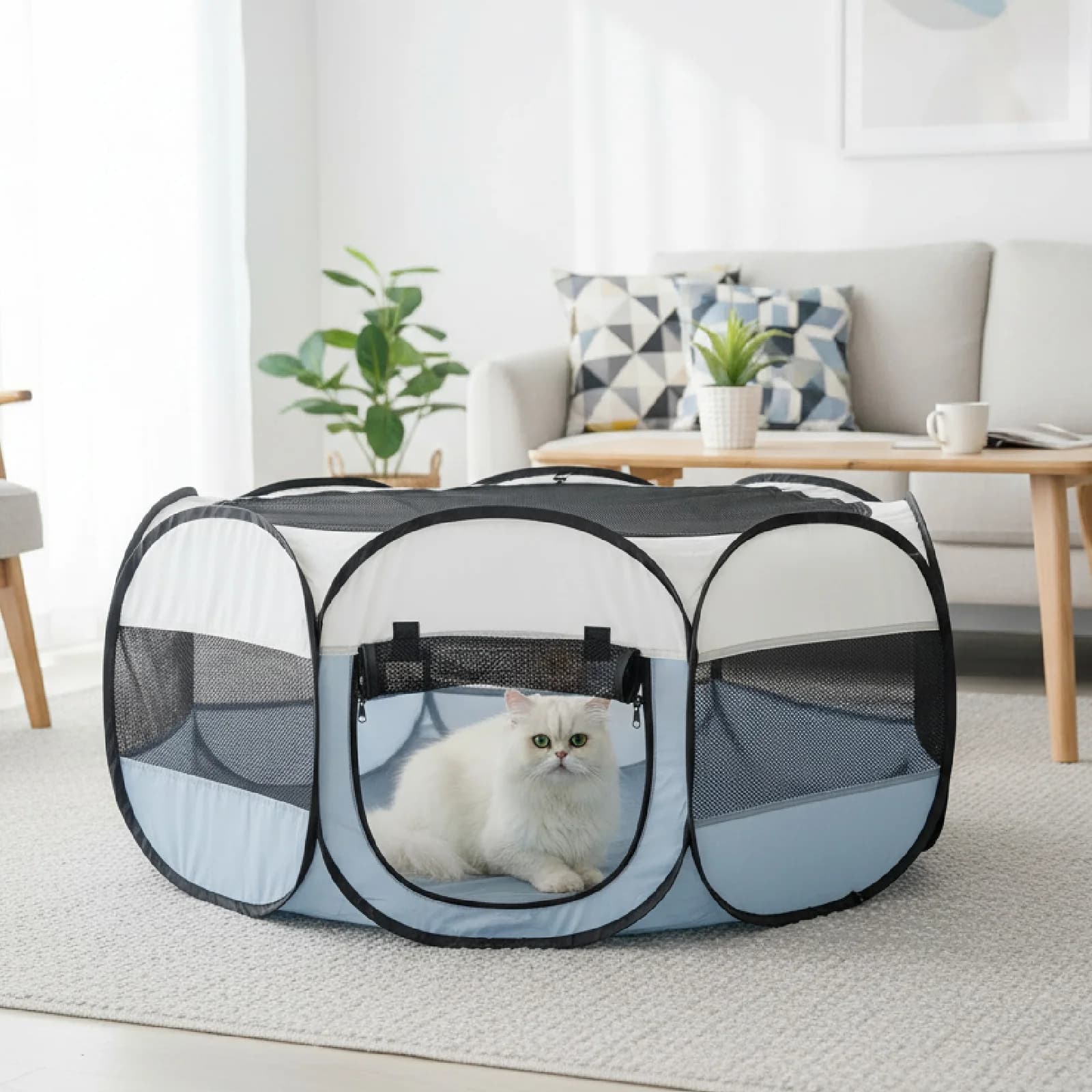 Foldable Portable Small Animal Playpen With Cover