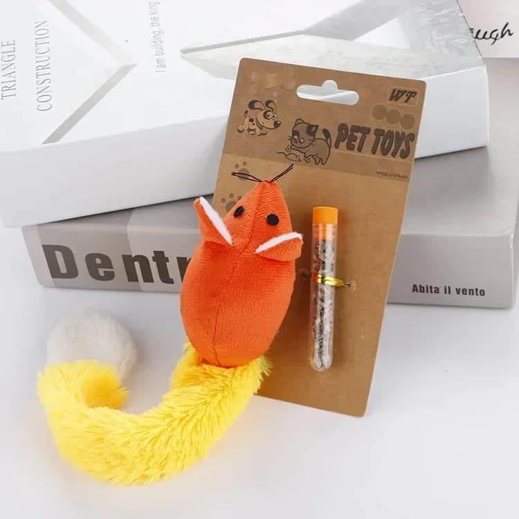 Cat Interactive Plush Mouse Toy With Catnip