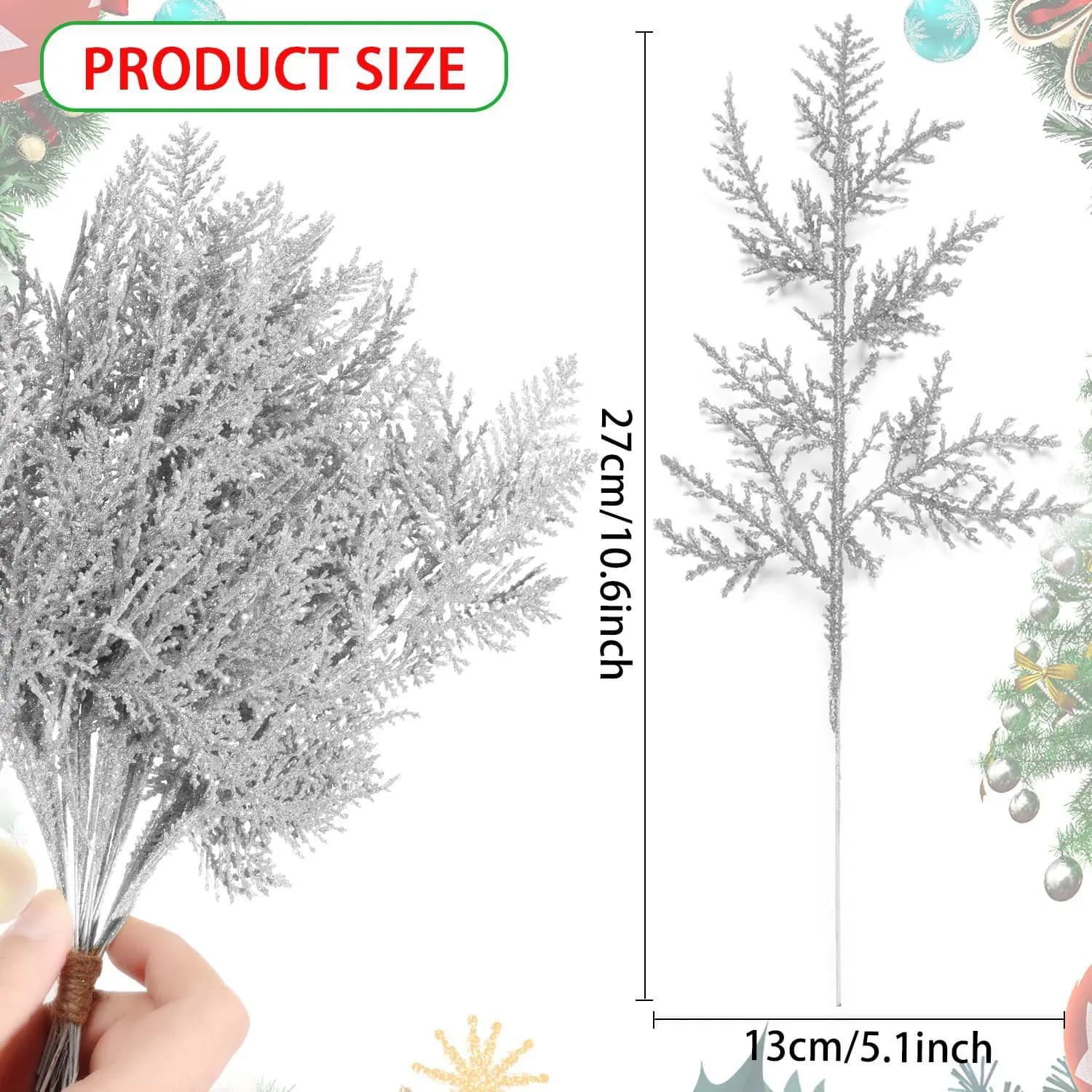 Glitter Branches Artificial Berry Floral Stems