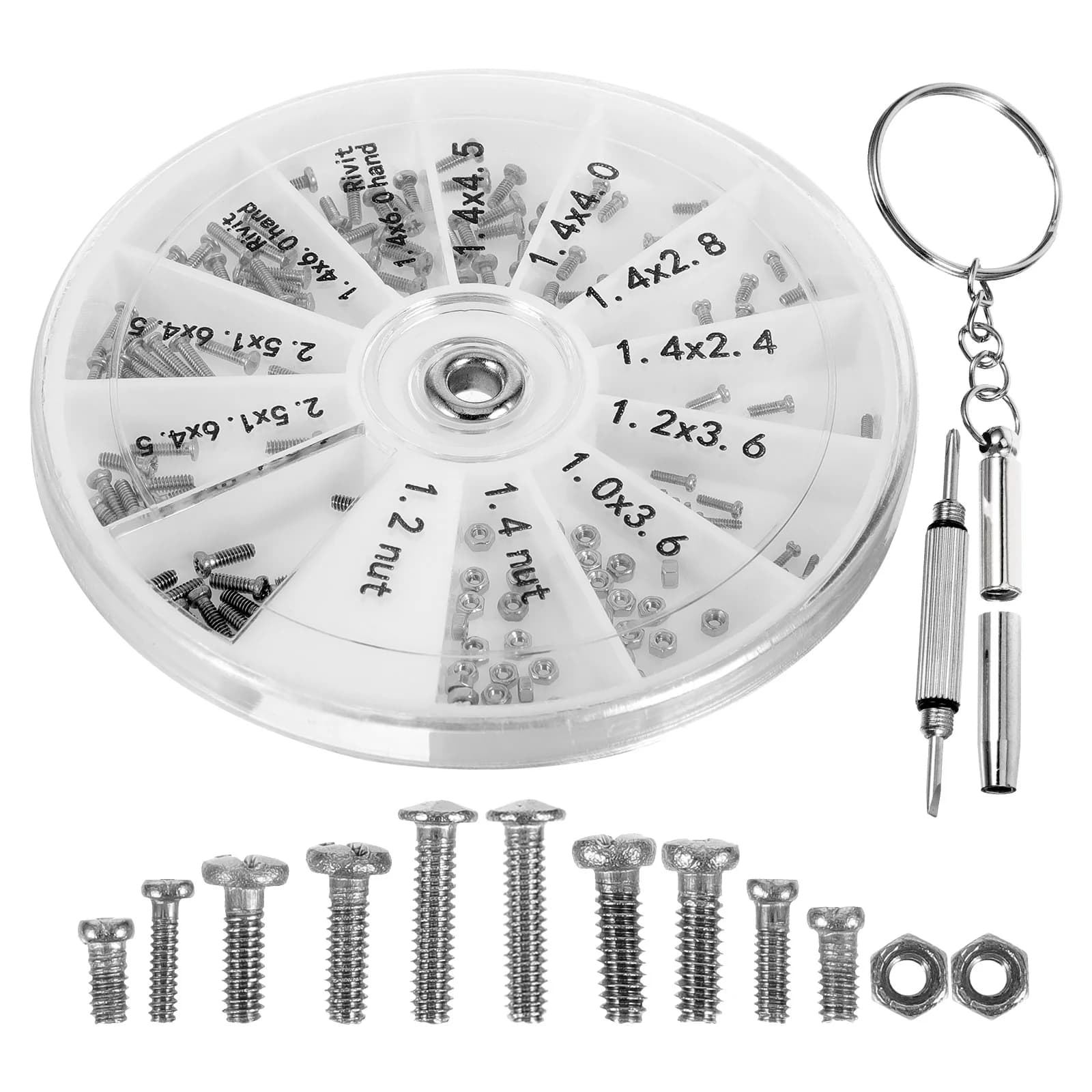 Eyeglass Repair Kit With Screws And Screwdriver