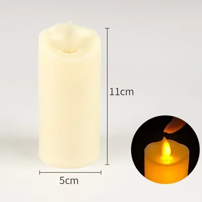 LED Candle with Battery Tealights 2024 Christmas Flickering Candles Flameless Wedding Home Christmas Decor Candle Warm Light